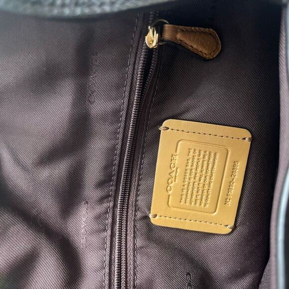 Coach 28895 Edie 31 Legacy Print Black Color Jacquard Leather Shoulder Bag - Picture 13 of 15